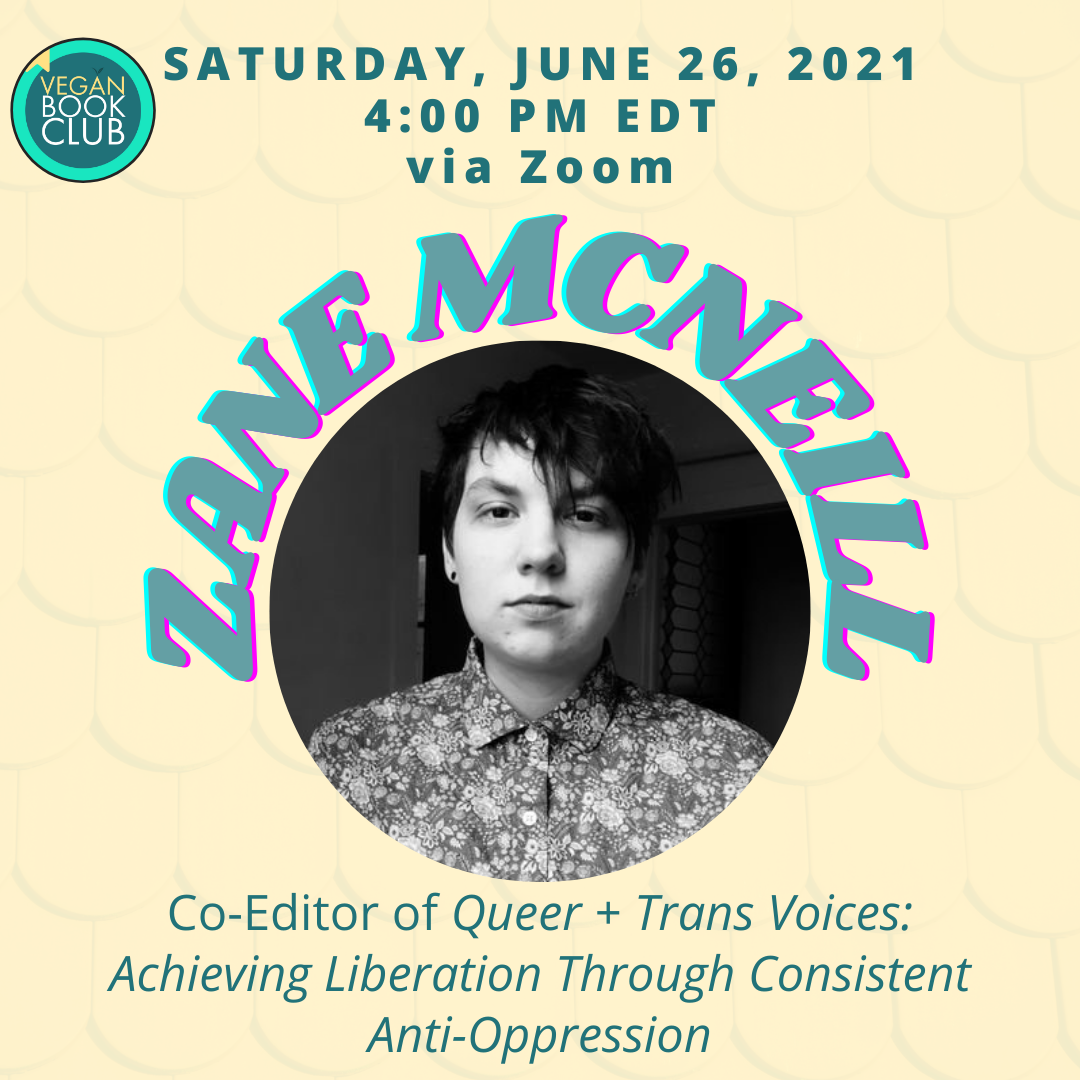 A graphic promoting an interactive virtual event with author Zane McNeill.